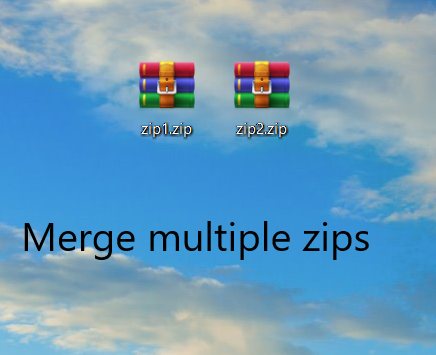 Merge Multiple Zips without unzipping